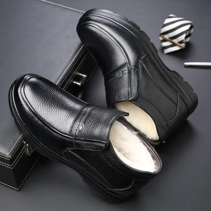 Warm, Non-Slip Leather-Look Shoes