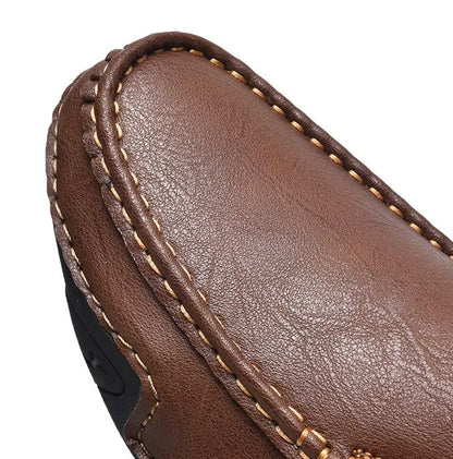 Men’s Calf Leather-Look Comfort Support Loafers