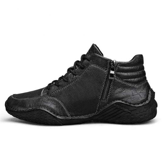 Men’s Leather-Look Mid-Ankle Boots