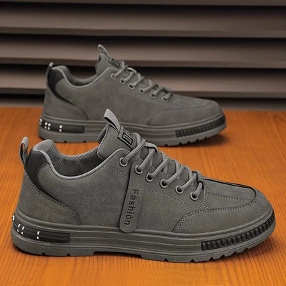 Autumn 2024 Men's Soft Leather-Look Casual Sports Shoes