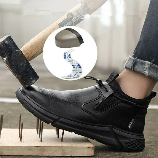 Men's durable shoes resistant to impacts and punctures