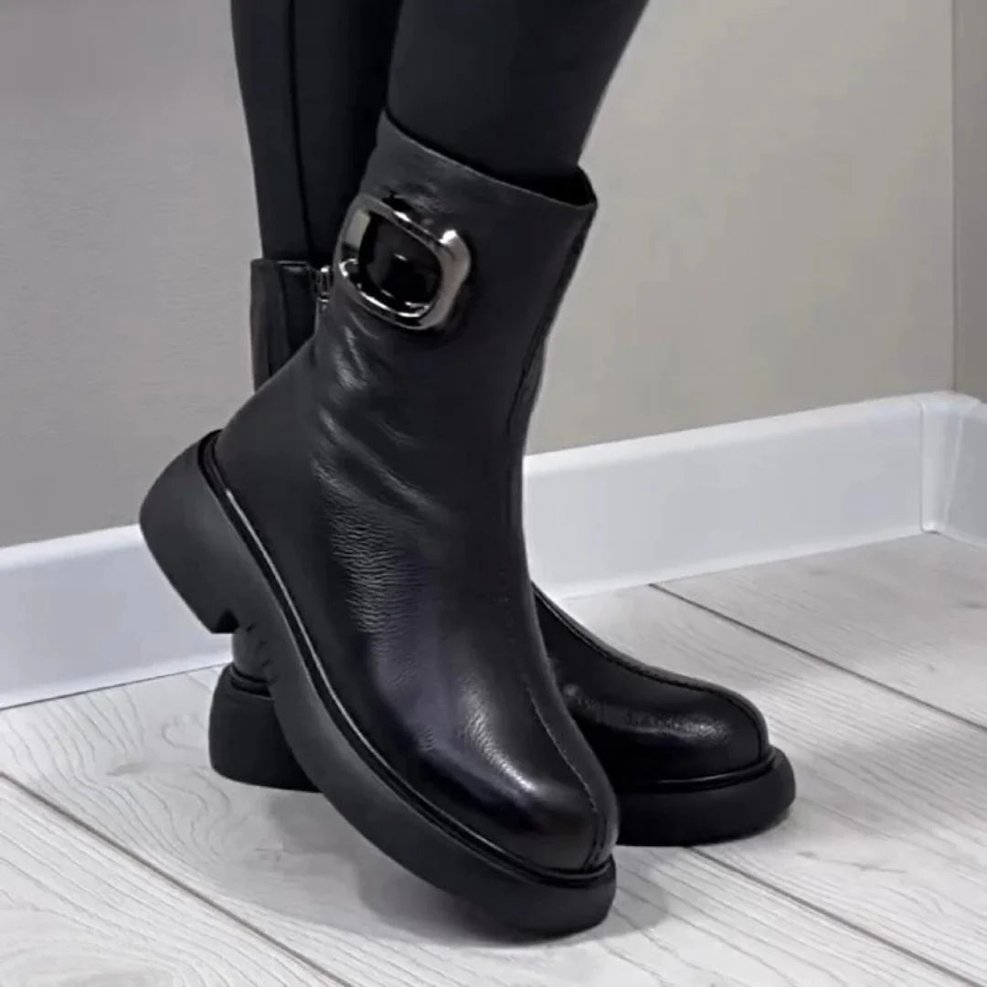 Women’s Ankle Boots with Buckle Detail