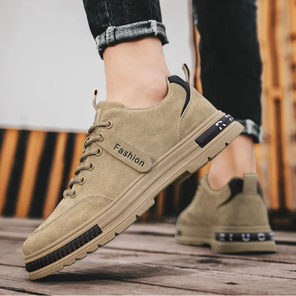 Autumn 2024 Men's Soft Leather-Look Casual Sports Shoes