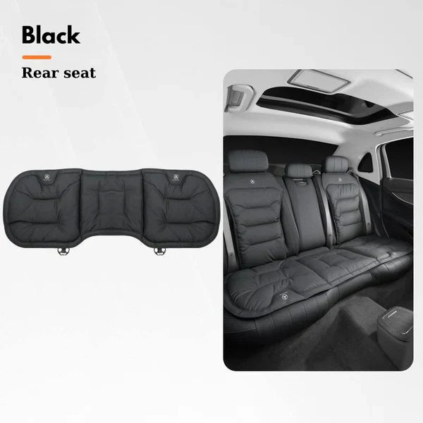Soft Leather Car Seat Cushion Set with Anti Slip Silicone Backing