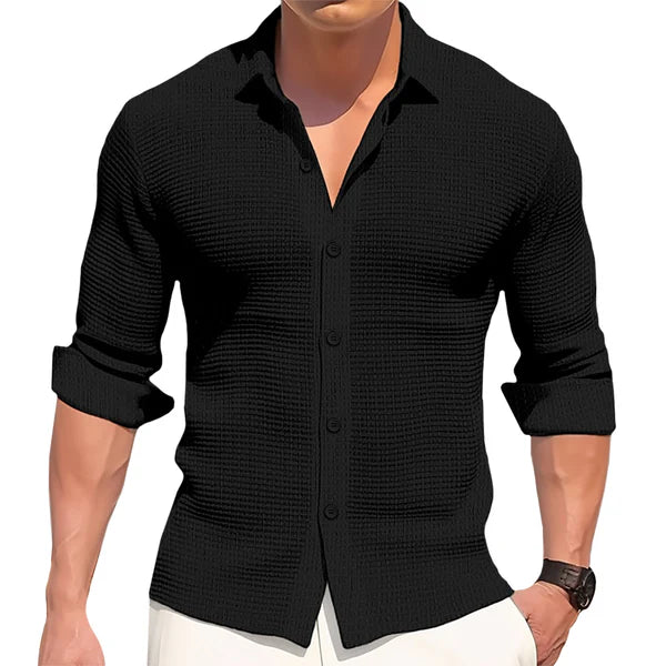 Men’s Cotton-Linen Smart Casual Shirt