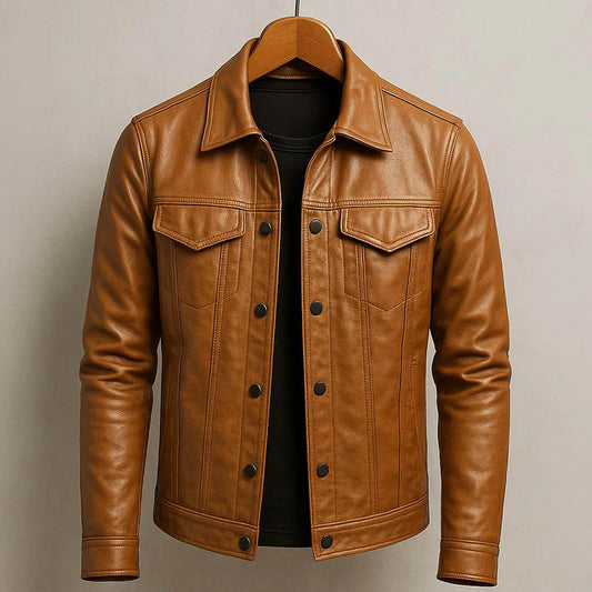 Men’s Premium Leather Utility Jacket