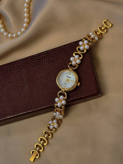 Women’s Aurelia Pearl Link Bracelet Watch