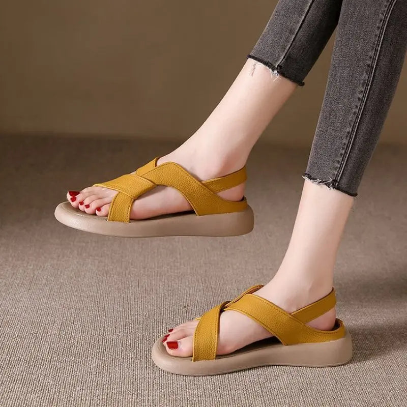 Retro lazy kick beach sandals