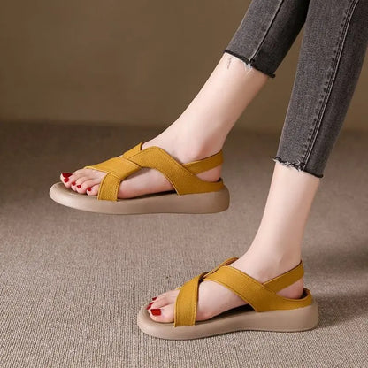 Retro lazy kick beach sandals
