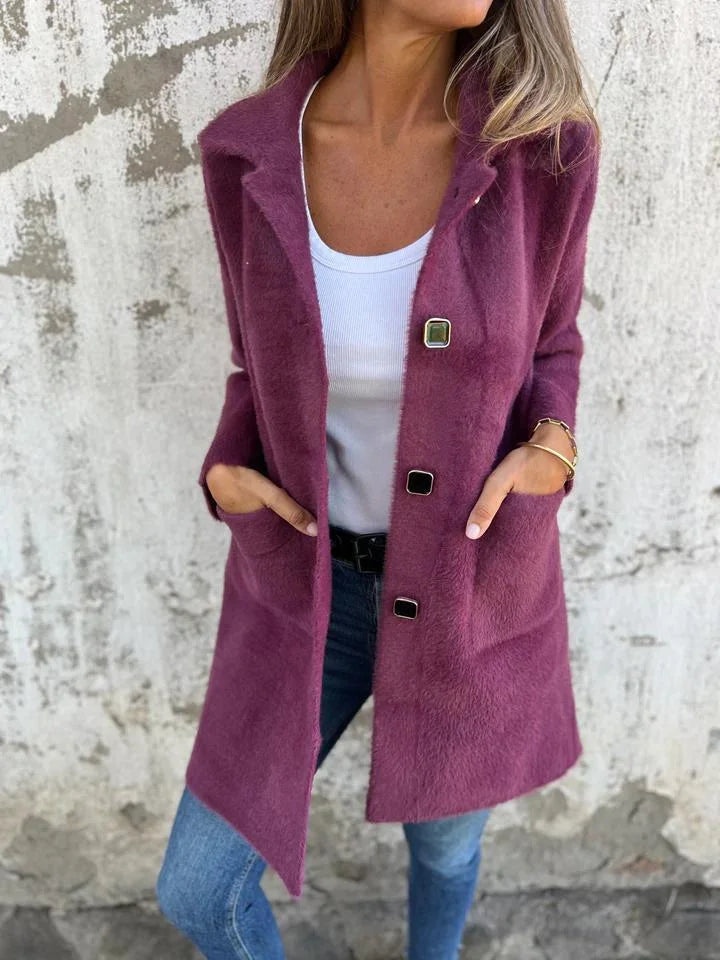 Women’s Casual Thick Lapel Coat