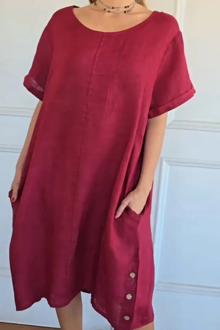 Women’s Elowyn Linen Blend Summer Dress