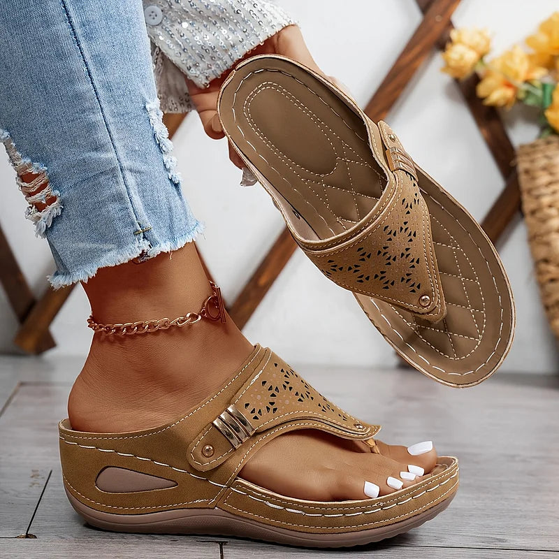 Comfort Slip-On Wedge Sandals for Women