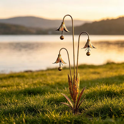Triple Bell Flower Garden Stake
