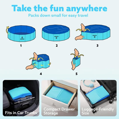 Large Foldable Family and Pet Wading Pool
