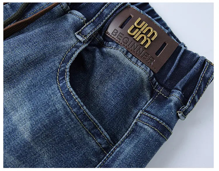 Women’s High Waist Drawstring Wide Leg Denim Trousers