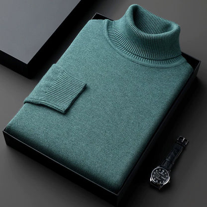 Men’s Warm Fleece-Lined Turtleneck Pullover