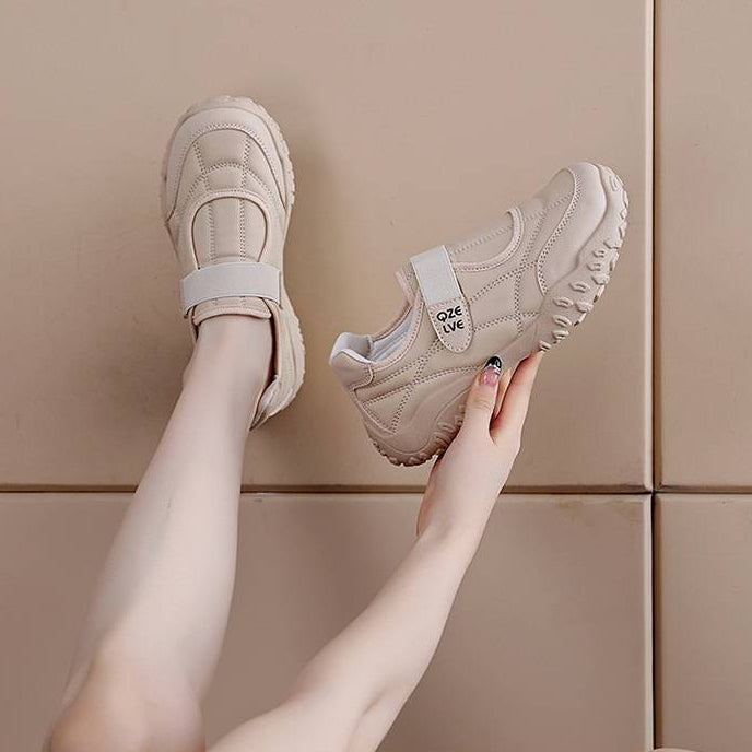 Women’s Strap-Fastened Comfort Trainers with Chunky Grip Sole