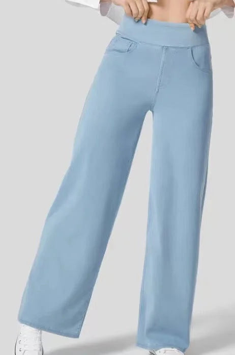 Women’s High-Rise Ultra-Stretch Wide-Leg Jeans