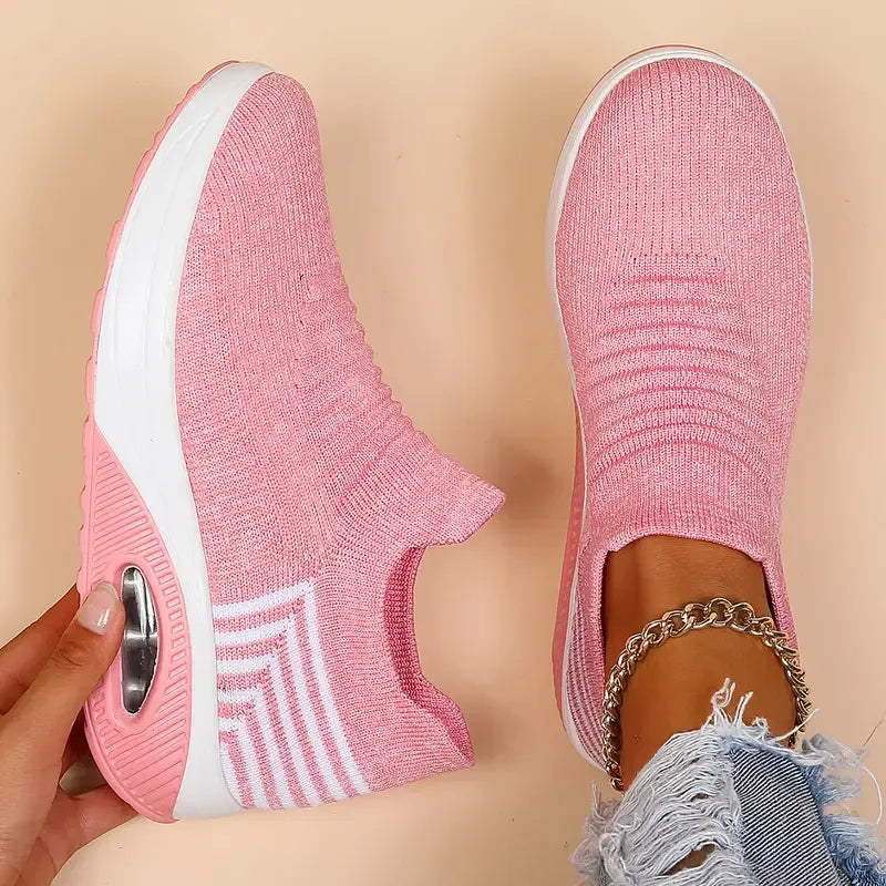 Women's Casual Breathable Slip On Walking Trainers