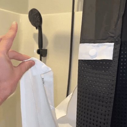 Hookless Double-Layer Waffle Shower Curtain