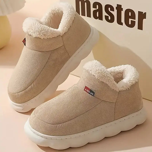 Plush Lined Platform Slippers