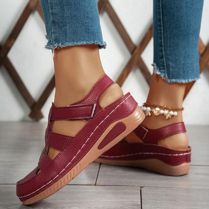 Women's Cut-Out Wedge Slingback Sandals