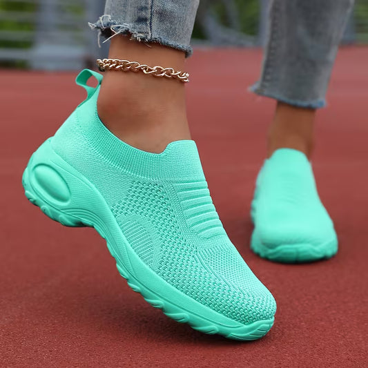 Women’s Slip-On Knit Walking Trainers