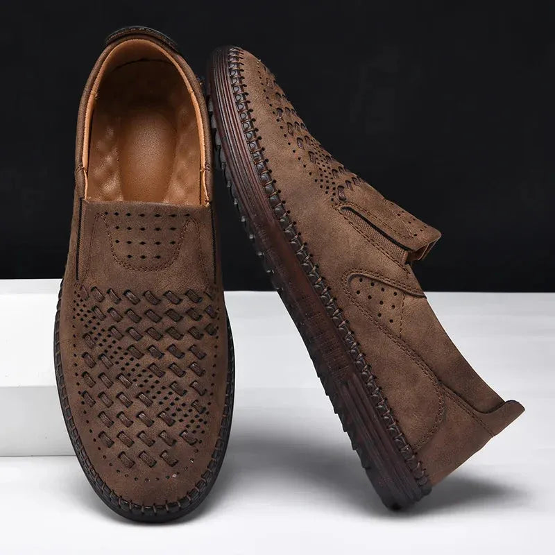 Men’s Handmade Leather-Look Loafers