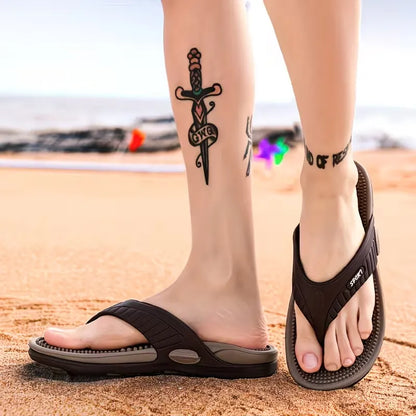 Men’s Textured Footbed Flip-Flops