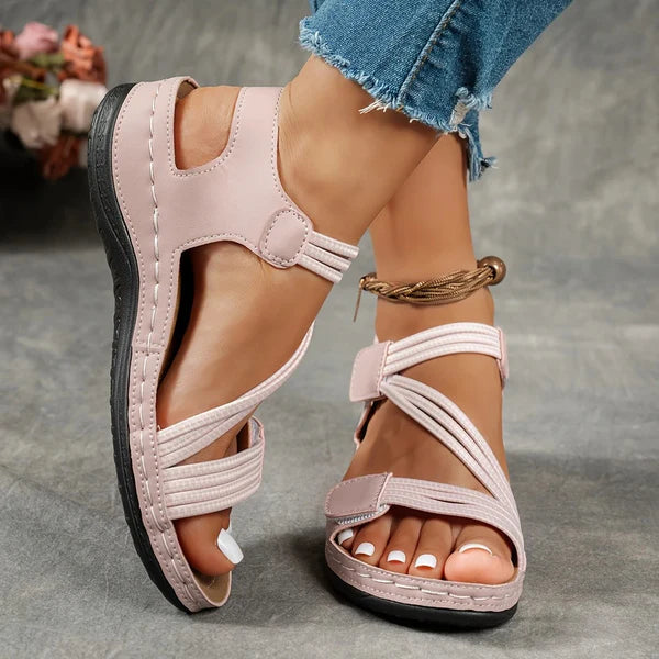 Women's Leather-Look Supportive Fisherman Sandals
