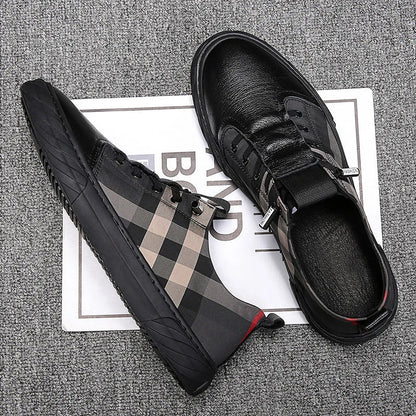 Sophisticated High-Top Italian Leather-Look Sneakers