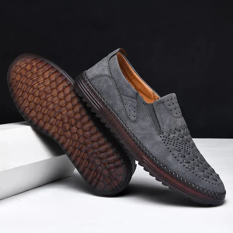 Men’s Handmade Leather-Look Loafers