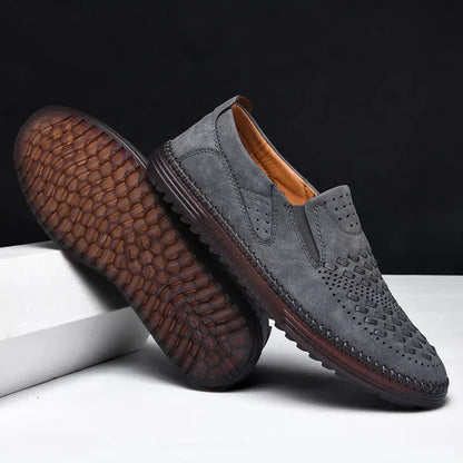 Men’s Handmade Leather-Look Loafers