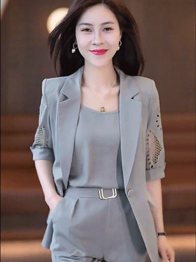 Women’s Tailored Three Piece Blazer Suit Set