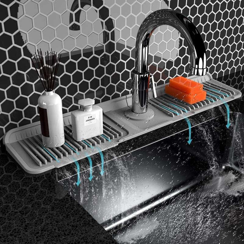 Foldable Self Draining Tap Splash Guard Mat
