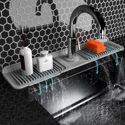 Foldable Self Draining Tap Splash Guard Mat