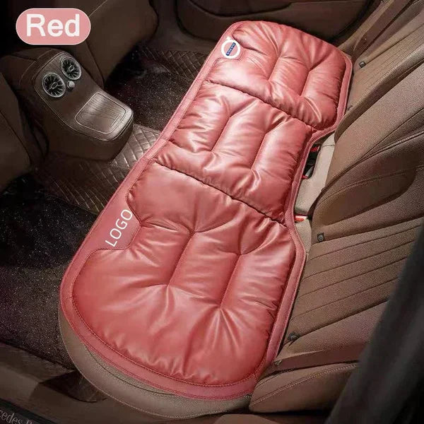 Soft Leather Car Seat Cushion Set with Anti Slip Silicone Backing