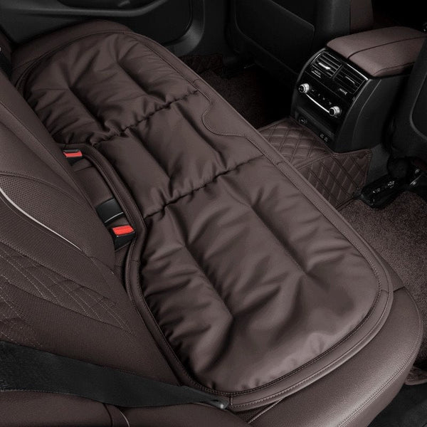 Soft Leather Car Seat Cushion Set with Anti Slip Silicone Backing