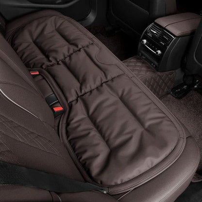 Soft Leather Car Seat Cushion Set with Anti Slip Silicone Backing