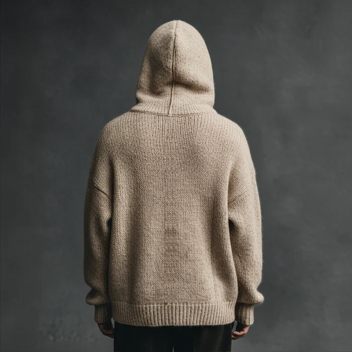 Men’s Relaxed Knit Hooded Pullover Jumper