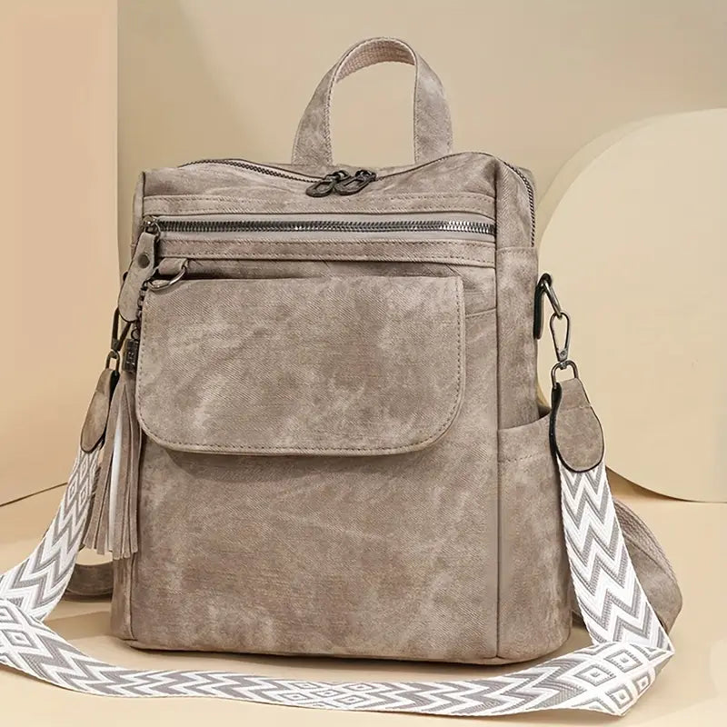 Women’s Vintage Multi-Pocket Convertible Shoulder Bag