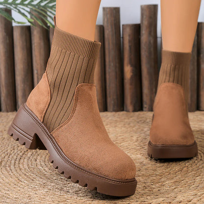 Women's Slip-on Ankle Boots With Medium Heels
