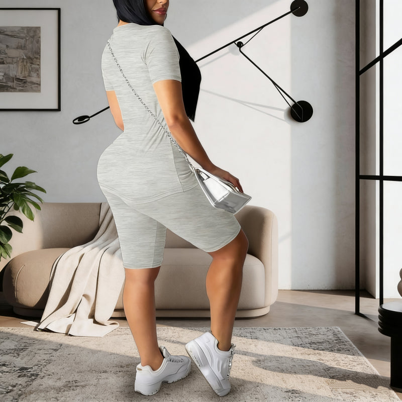 Women’s Casual T-Shirt and Shorts Two-Piece Set
