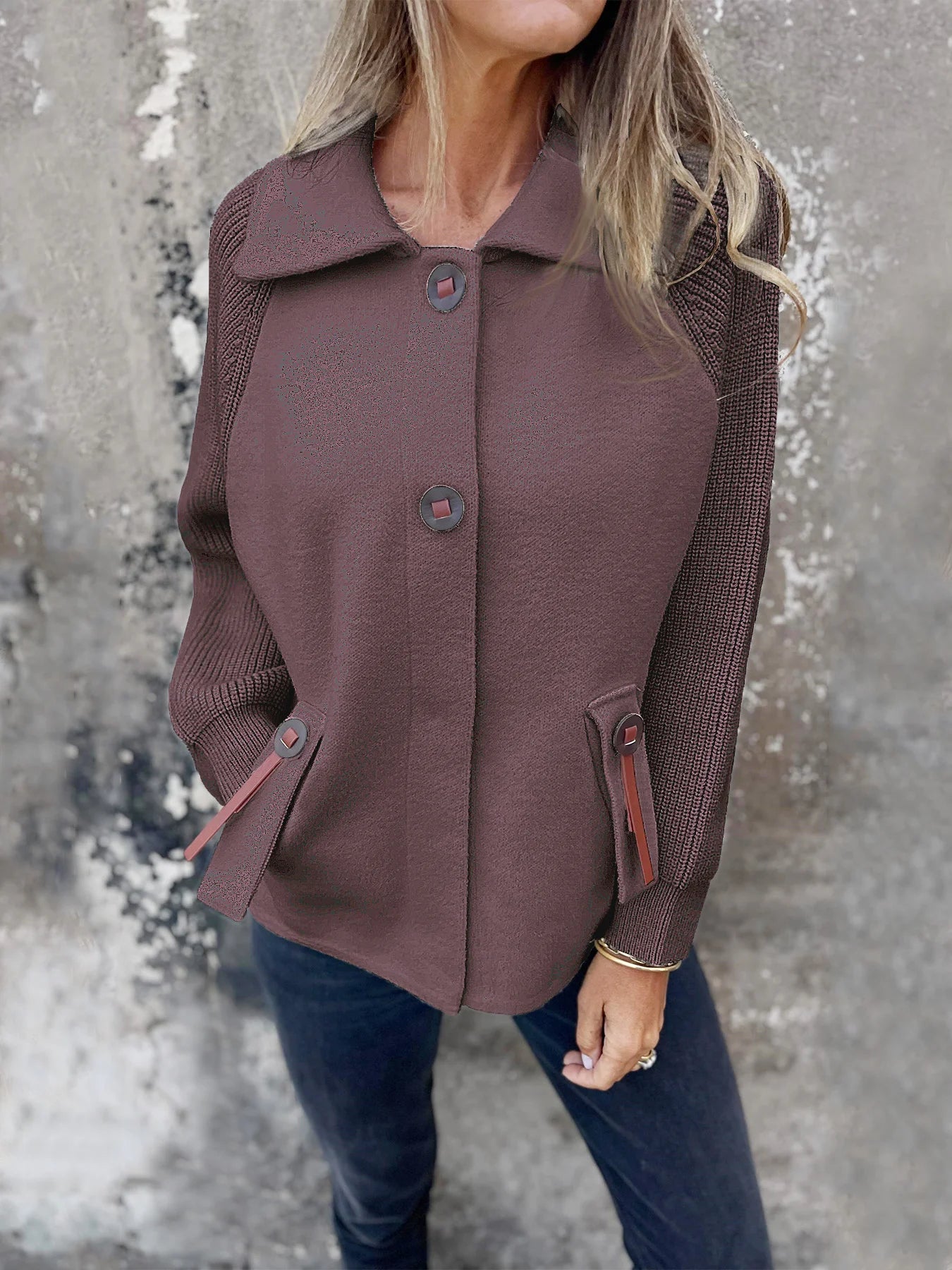 Women’s Soft Draped Lapel Cardigan Jacket