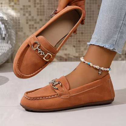 Women’s Suede-Look Buckle Loafers