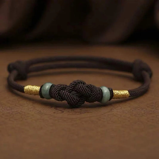 Adjustable Braided Jade Bracelet