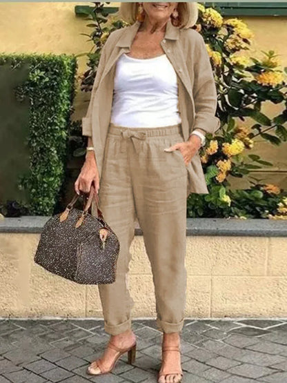 Women’s Cotton Linen Two-Piece Set