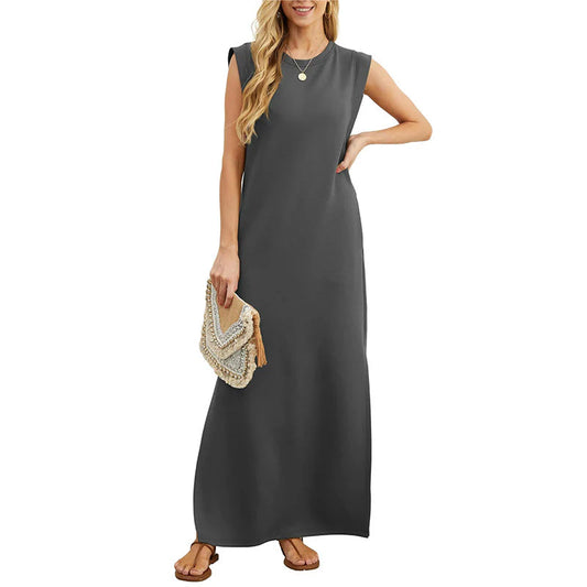 Women's Sleeveless Split-Hem Maxi Dress