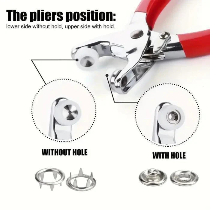 Snap Fastener Pliers and Press Stud Starter Kit