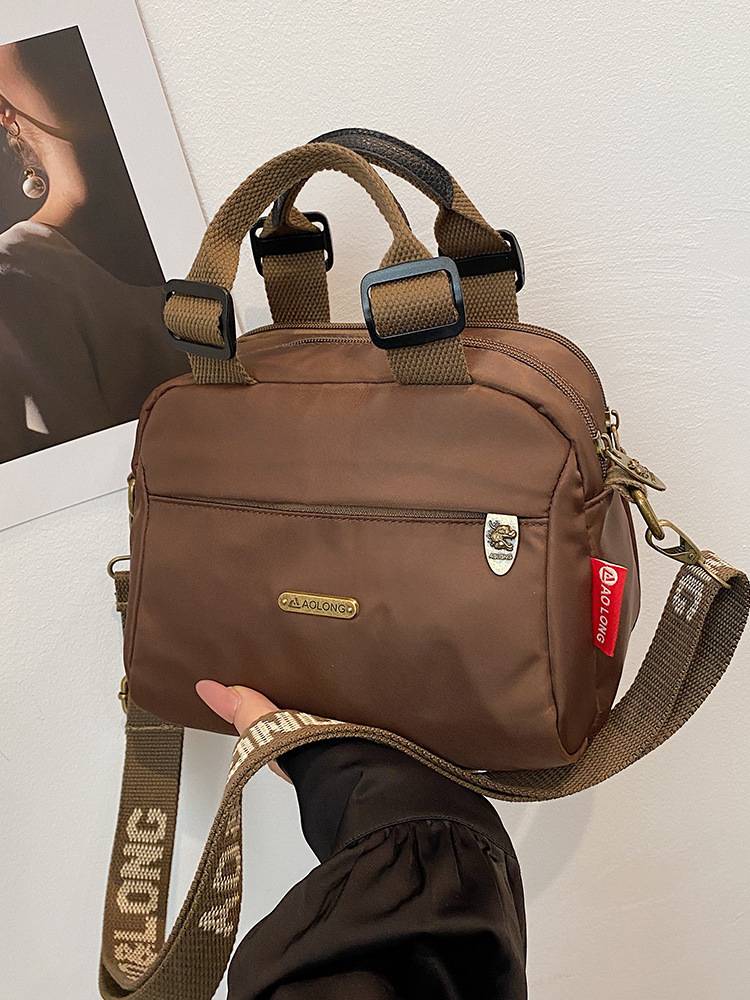 Women’s Nylon-Look Commuter Shoulder Bag